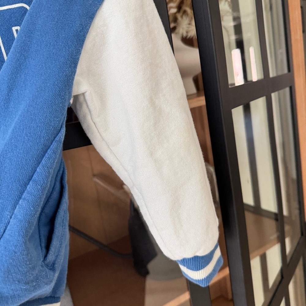 Zara Kids varsity jacket cobalt royal collegiate preppy sporty toddler boy music - Picture 8 of 8